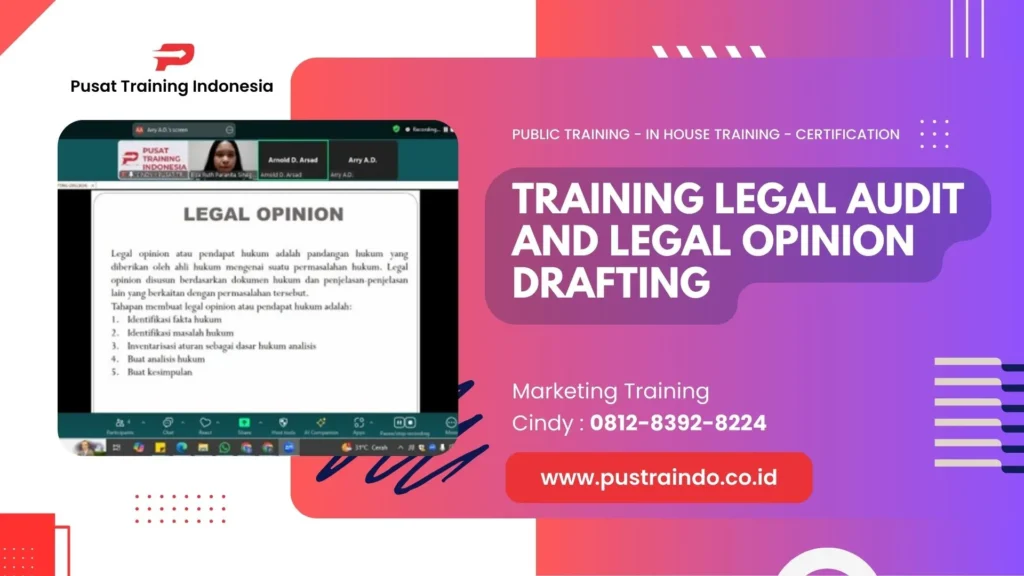 PELATIHAN LEGAL AUDIT AND LEGAL OPINION DRAFTING