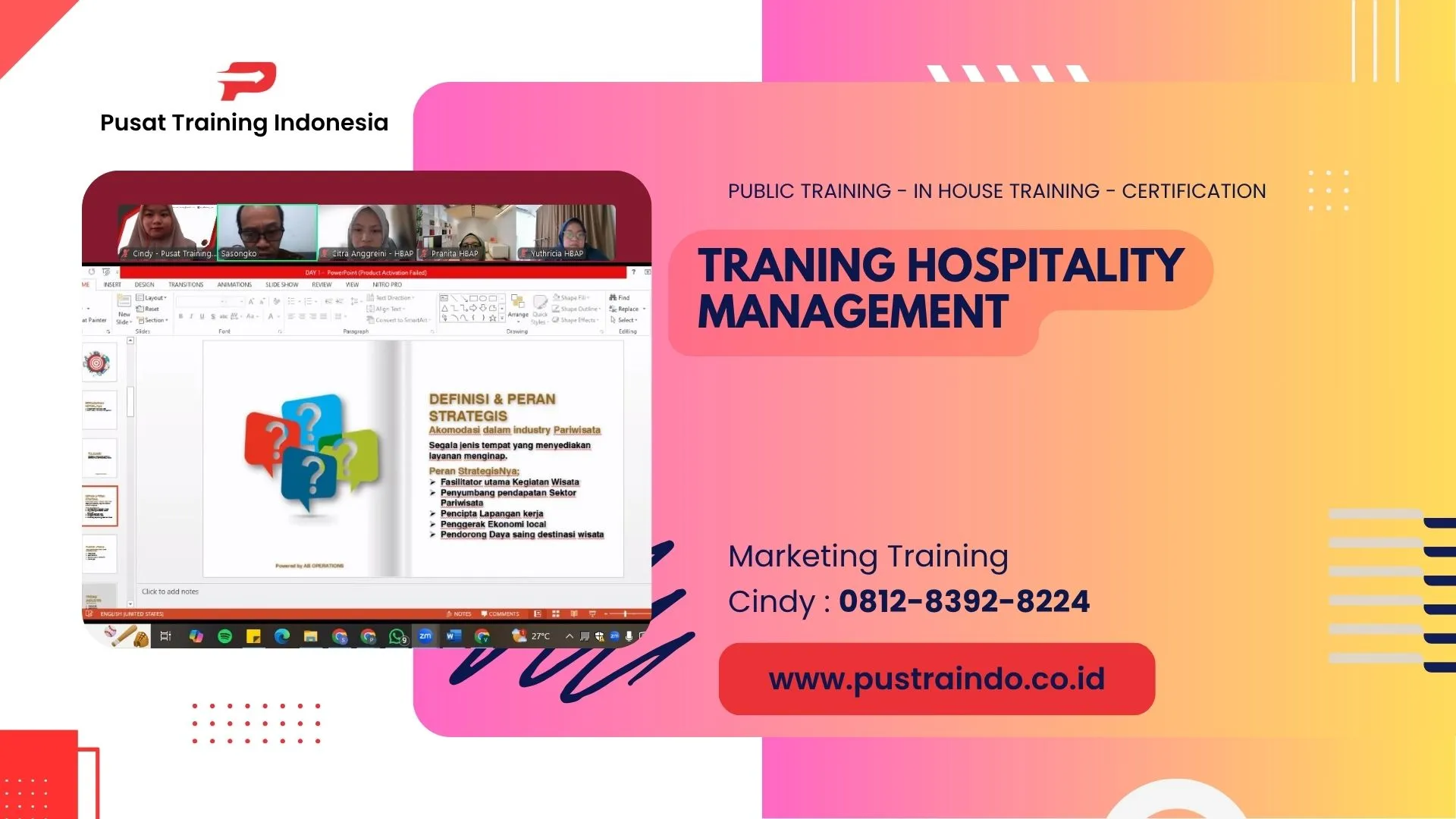 TRANING HOSPITALITY MANAGEMENT