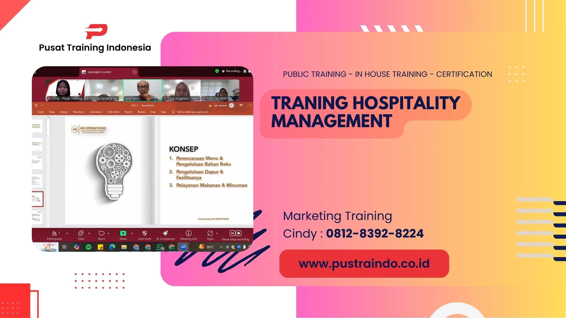 TRANING HOSPITALITY MANAGEMENT