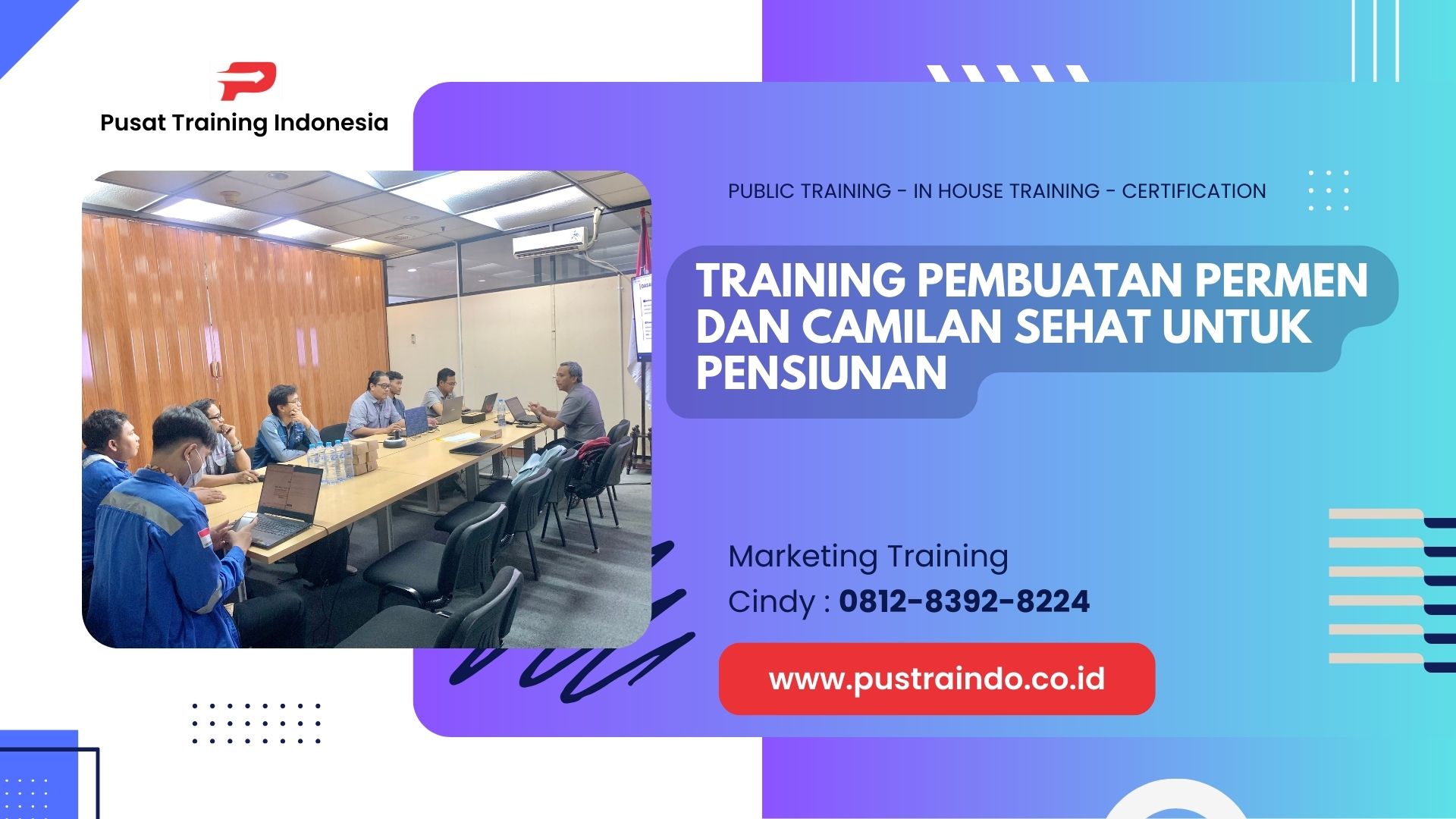 TRAINING PEMBUATAN PERMEN DAN CAMILAN SEHAT UNTUK PENSIUNAN
