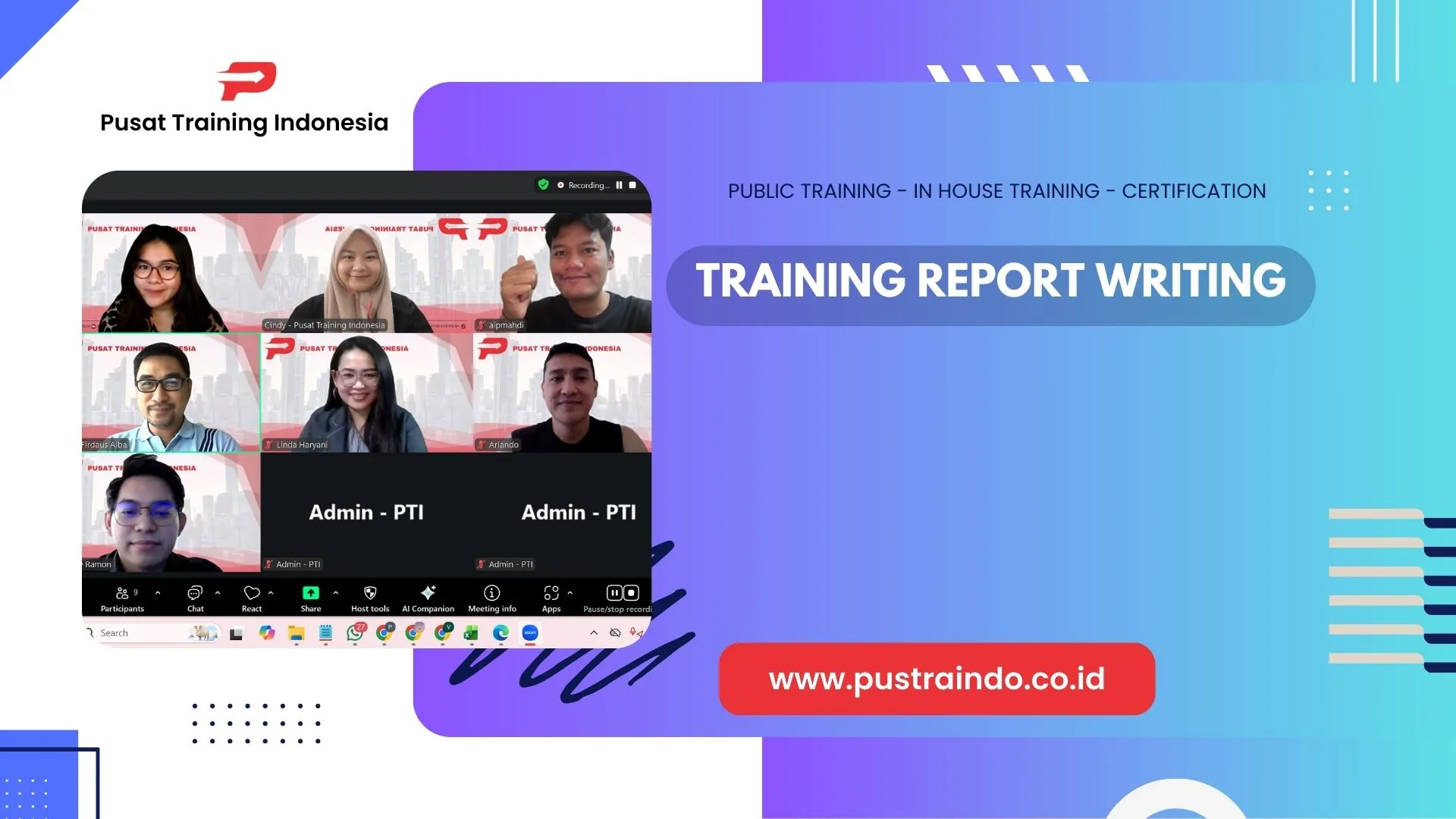 PELATIHAN PENULISAN LAPORAN