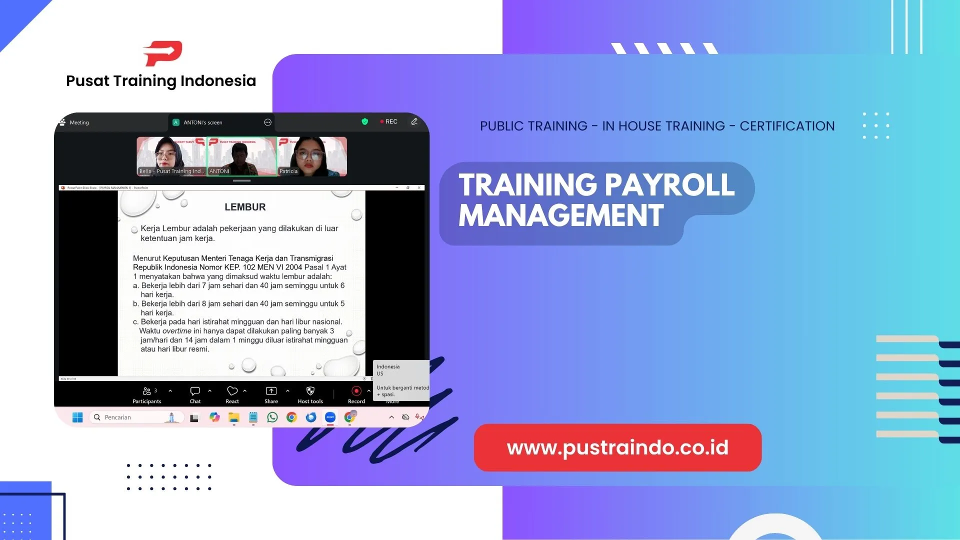 PELATIHAN PAYROLL MANAGEMENT