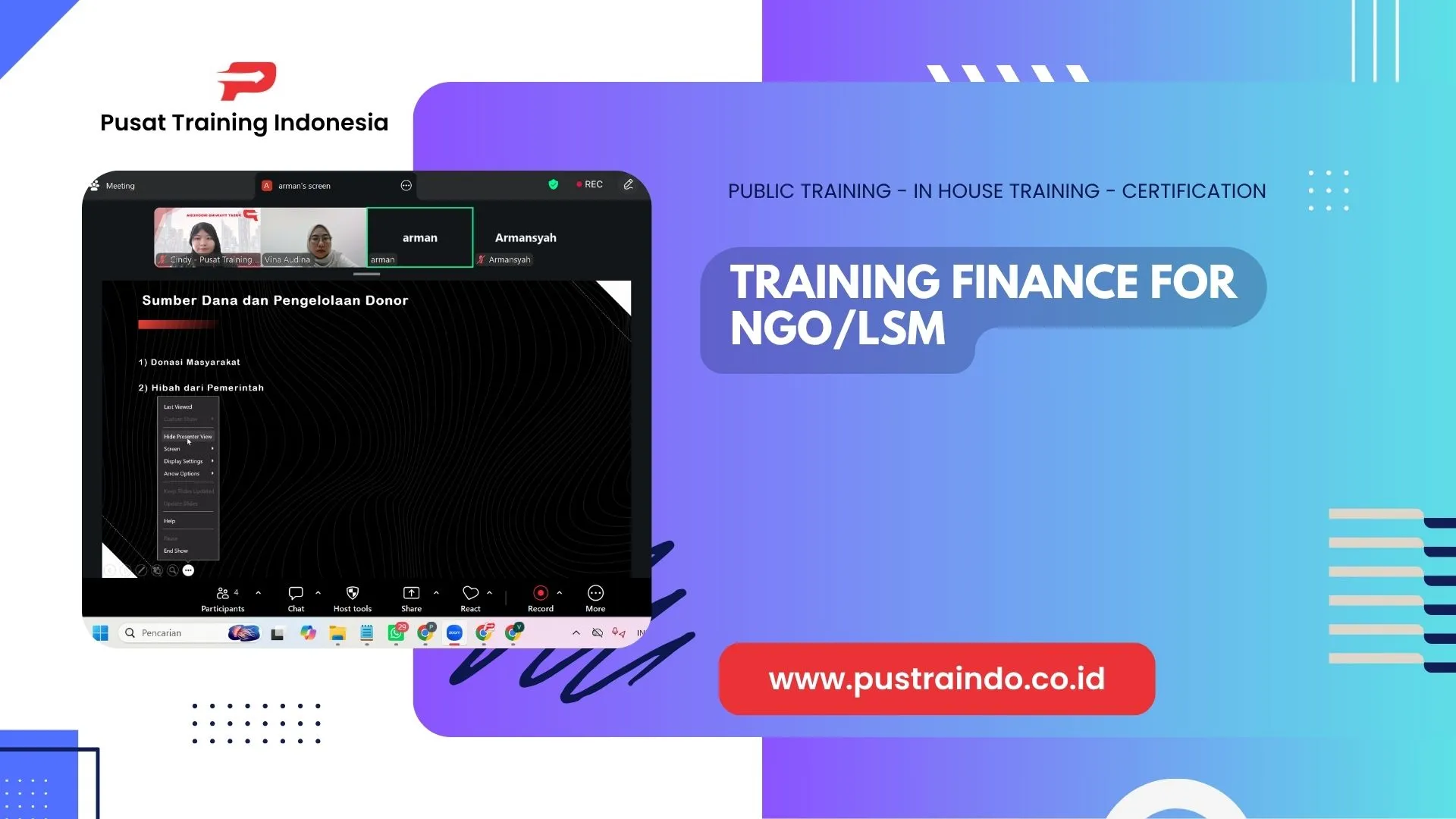 TRAINING FINANCE FOR NGO LSM