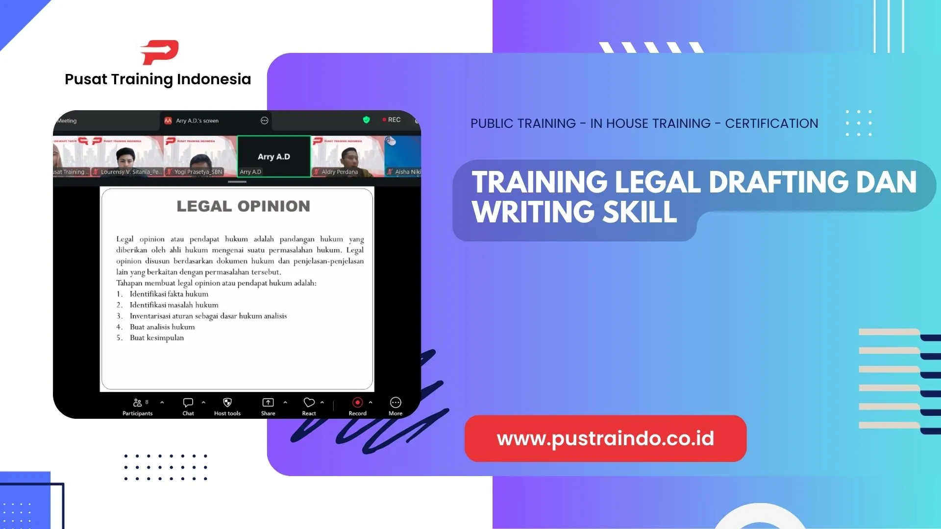 Pelatihan Legal Drafting Dan Writing Skill